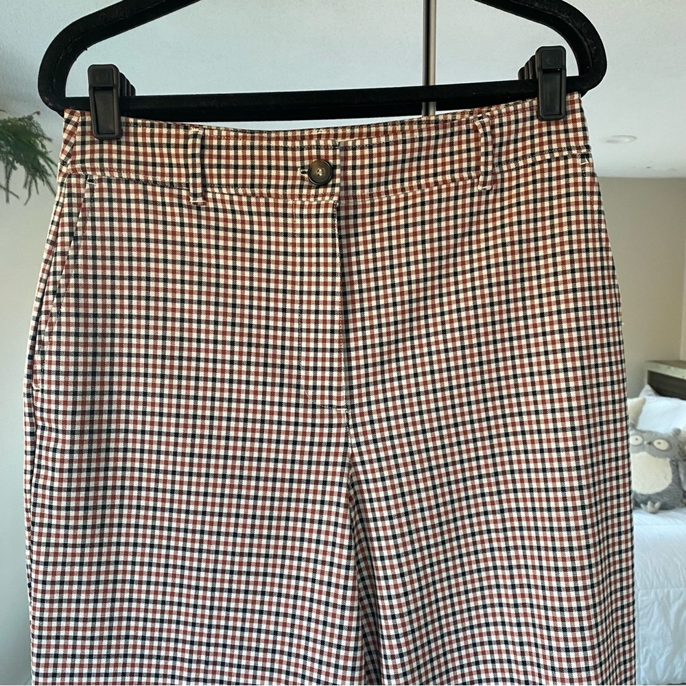 Boden Westbourne Wide Leg Cropped Trousers Checked Size US 8L NWT